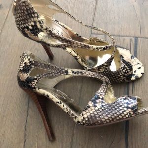 Guess snake skin strapped heel - Size 6.5